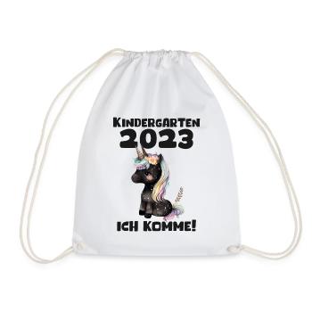 Kindergarten 2023 Jungen Mädchen Kita Geschenk - Turnbeutel - Weiß - Vorne