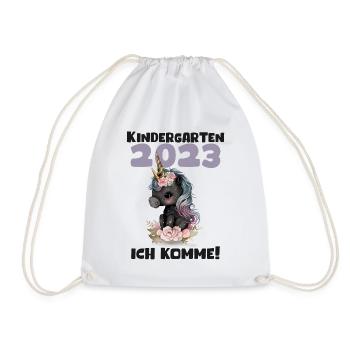 Kindergarten 2023 Jungen Mädchen Kita Geschenk - Turnbeutel - Weiß - Vorne