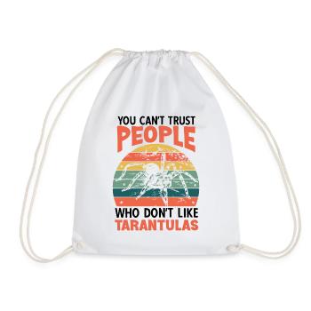 Tarantula Spider Spider Collector Pet - Drawstring Bag - white - Front