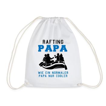 Rafting Papa Spruch Wassersport Geschenk Herren - Turnbeutel - Weiß - Vorne