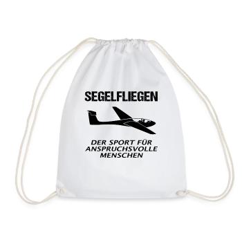 Segelfliegen Lustiger Spruch Segelflieger Geschenk - Turnbeutel - Weiß - Vorne