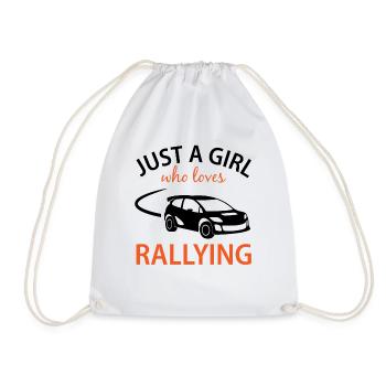 Rallye de voitures de course Dire cadeau Dames Filles - Sac de sport léger - blanc - Devant