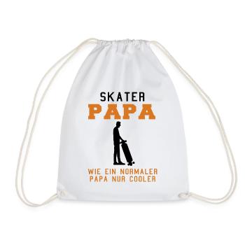 Skater Papa Spruch Skateboard Skaten Geschenk - Turnbeutel - Weiß - Vorne