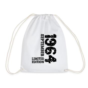 1964 September Limited Edition 59th Birthday Deco - Drawstring Bag - white - Front