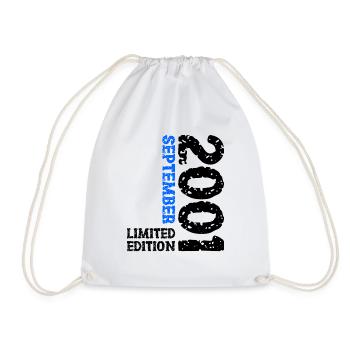 2001 September Limited Edition 22nd Birthday Decoration - Drawstring Bag - white - Front