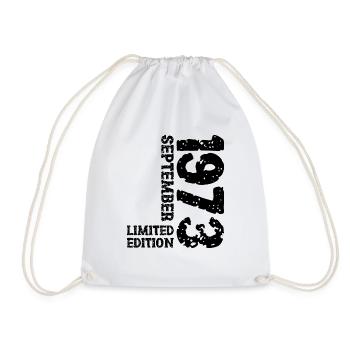 1973 Septembre Édition Limitée 50th Birthday Deco - Sac de sport léger - blanc - Devant