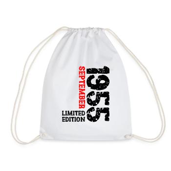 1955 Septembre Edition Limitée 68th Birthday Deco - Sac de sport léger - blanc - Devant