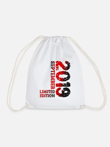 2019 September Limited Edition 4. Geburtstag Deko - Turnbeutel - Weiß