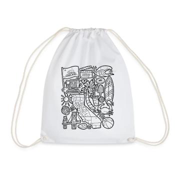 Kalifornien - Turnbeutel - Weiß - Vorne