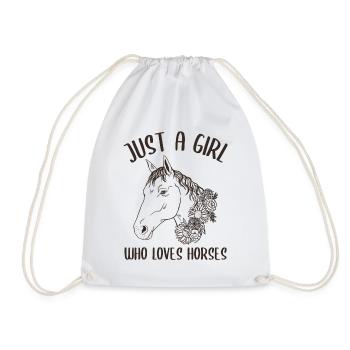 Juste une fille qui aime les chevaux - Pure Animal Love - Sac de sport léger - blanc - Devant
