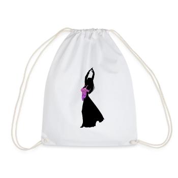 Grace in Motion - Magie de la danse du ventre - Sac de sport léger - blanc - Devant