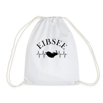 Eibsee Herzschlag Liebe zur Natur Geschenk - Turnbeutel - Weiß - Vorne
