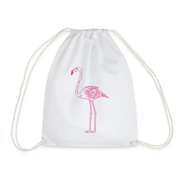 Flamant rose élégance oiseau exotique cadeau - Sac de sport léger - blanc - Devant