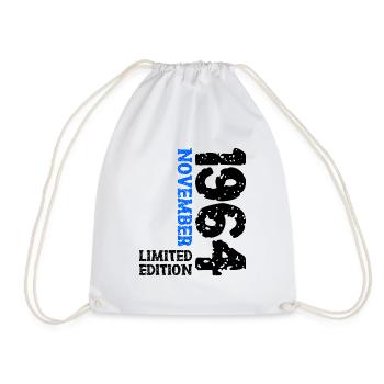 1964 November Limited Edition 59th Birthday Decoration - Drawstring Bag - white - Front