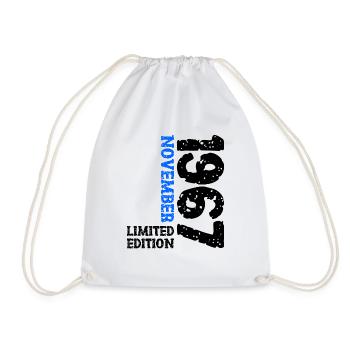 1967 November Limited Edition 56th Birthday Decoration - Drawstring Bag - white - Front