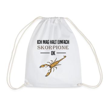 Einfache Skorpion Liebe Klartext Geschenk - Turnbeutel - Weiß - Vorne