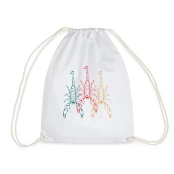 Trois Scorpions Trio exotisme cadeau - Sac de sport léger - blanc - Devant