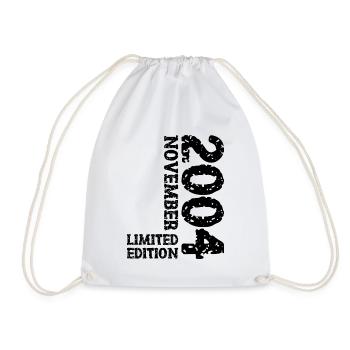 2004 November Limited Edition 19th Birthday Decoration - Drawstring Bag - white - Front
