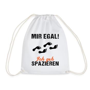 Sorglos Spaziergang Humorvolles Geschenk - Turnbeutel - Weiß - Vorne