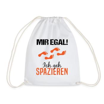 Sorglos Spaziergang Humorvolles Geschenk - Turnbeutel - Weiß - Vorne
