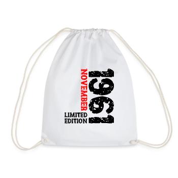 1961 November Limited Edition 62nd Birthday Decoration - Drawstring Bag - white - Front