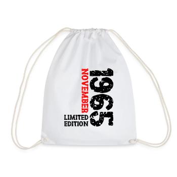 1965 November Limited Edition 58th Birthday Decoration - Drawstring Bag - white - Front