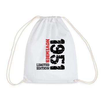1951 November Limited Edition 72nd Birthday Decoration - Drawstring Bag - white - Front