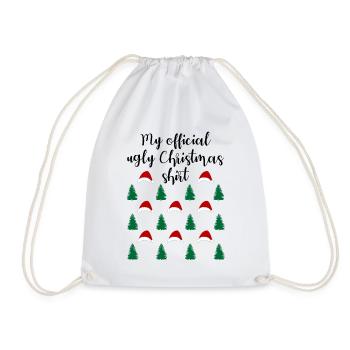 Chemise de Noël drôle de forêt de Noël - Sac de sport léger - blanc - Devant