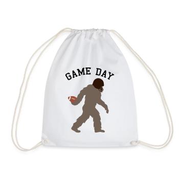 Bigfoot Quarterback Sportler Schattenbild - Turnbeutel - Weiß - Vorne
