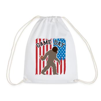Bigfoot Patriot USA Flagge Hingucker - Turnbeutel - Weiß - Vorne