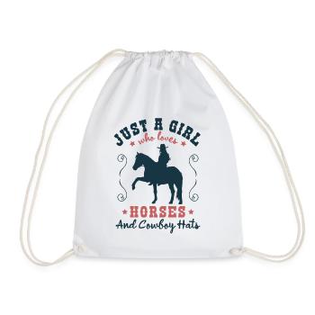 Horse Love - charme Western élégant - Sac de sport léger - blanc - Devant