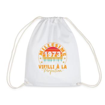 Jahrgang 1973, Jahrgang 1973 Geburtstagsgeschenk - Turnbeutel - Weiß - Vorne