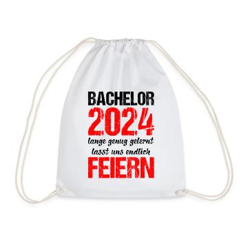 Bachelor 2024 Lange Genug Gelernt Lasst Uns Feiern - Turnbeutel - Weiß - Vorne