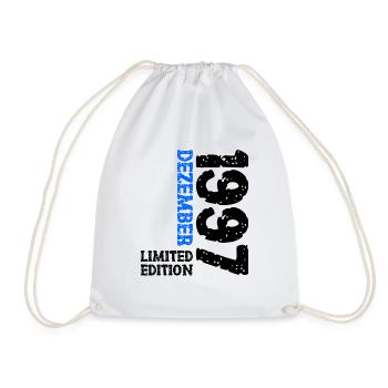 1997 Dezember Limited Edition 26. Geburtstag Deko - Turnbeutel - Weiß - Vorne