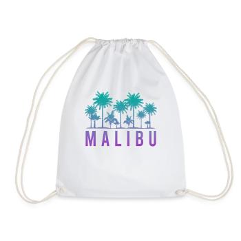 Malibu palmiers Silhouette flair d’été - Sac de sport léger - blanc - Devant