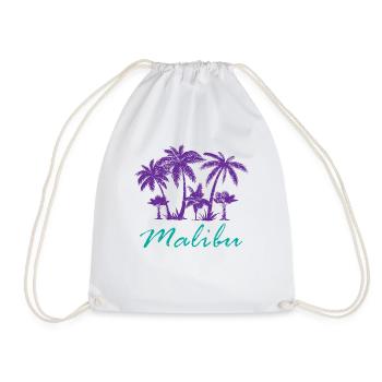 Neon Malibu Tropical Night Pure Exotic - Drawstring Bag - white - Front