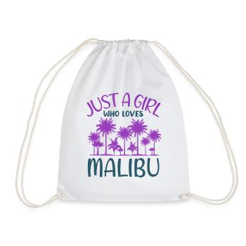 Malibu Girl Liebe Strandleben Palmenherz - Turnbeutel - Weiß - Vorne