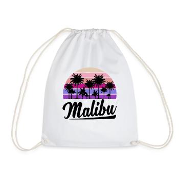Retro Malibu Sonnenuntergang Relax - Turnbeutel - Weiß - Vorne