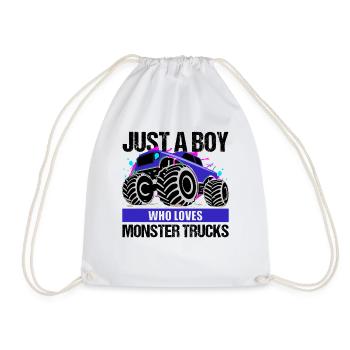 Garçon Monster Truck Passion Cadeau - Sac de sport léger - blanc - Devant