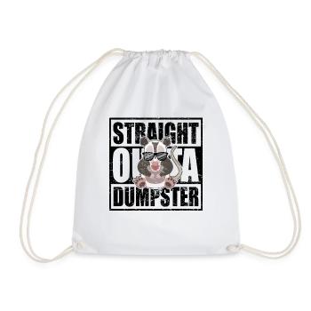 Cool opossum sunglasses nocturnal - Drawstring Bag - white - Front