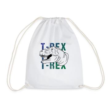T-Rex Jeu de mots Look rétro cadeau - Sac de sport léger - blanc - Devant