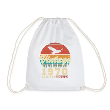 Vintage 1970 Cadeau D'anniversaire - Sac de sport léger - blanc - Devant