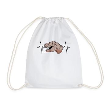 T-Rex Heartbeat cadeau primitif - Sac de sport léger - blanc - Devant
