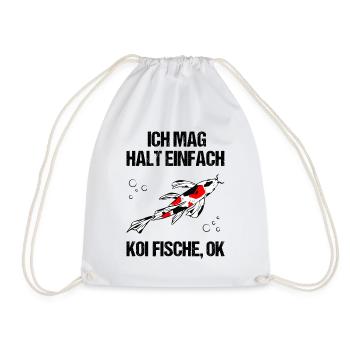 Koi Fische Puristen Statement - Turnbeutel - Weiß - Vorne