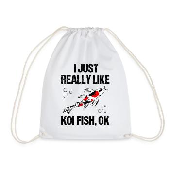 Koi Fische Puristen Statement - Turnbeutel - Weiß - Vorne