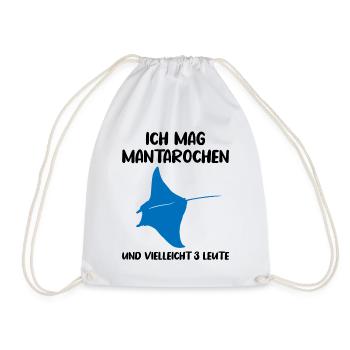 Mantarochen & Drei Leute Meerliebe - Turnbeutel - Weiß - Vorne