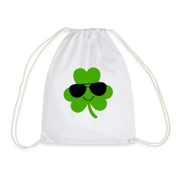 Accessoires de la Saint-Patrick, décoration de Shamrock d'irlande - Sac de sport léger - blanc - Devant