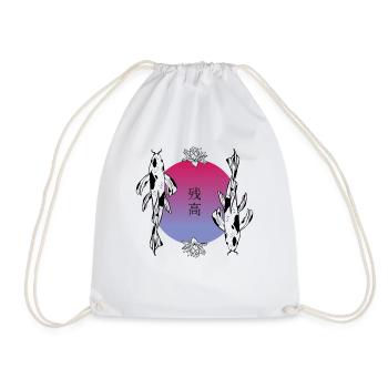Koi-Duo Harmonie Feng Shui Zen - Turnbeutel - Weiß - Vorne