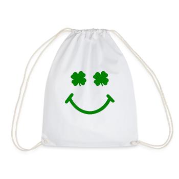Accessoires de la Saint-Patrick Irlande Shamrock décoration - Sac de sport léger - blanc - Devant