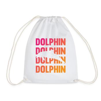 Style de typographie Dolphin Contour - Sac de sport léger - blanc - Devant